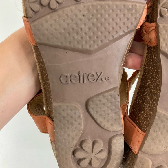 Aetrex Reese Braided Leather Strappy Sandals Size 9 - Picture 7 of 8